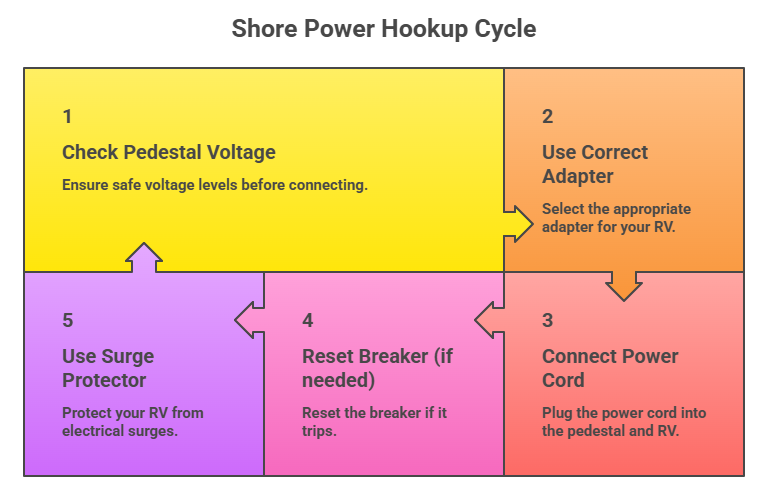 Shore Power Hookup Cycle